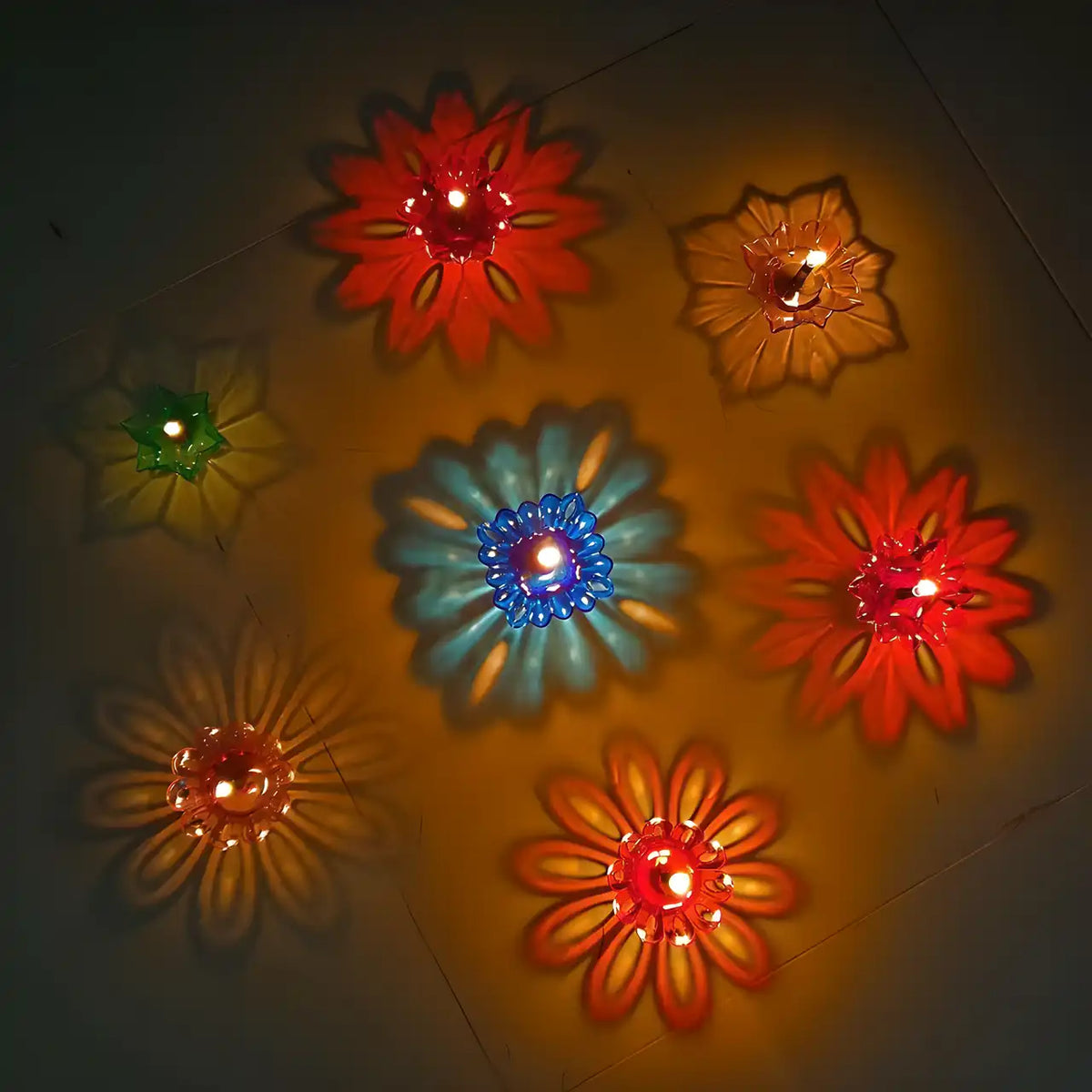 3D Diya 12 Piece Set