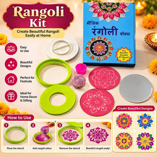 Magic Rangoli Making Box For Diwali Home Decor (Pack of 1)