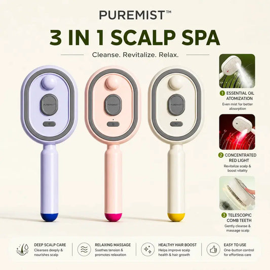 3 In 1 Scalp Spa Rechargeable Hair Spray Comb. (Pack of 1)